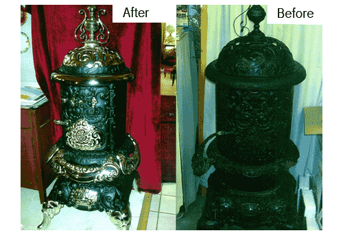 before and after Stove